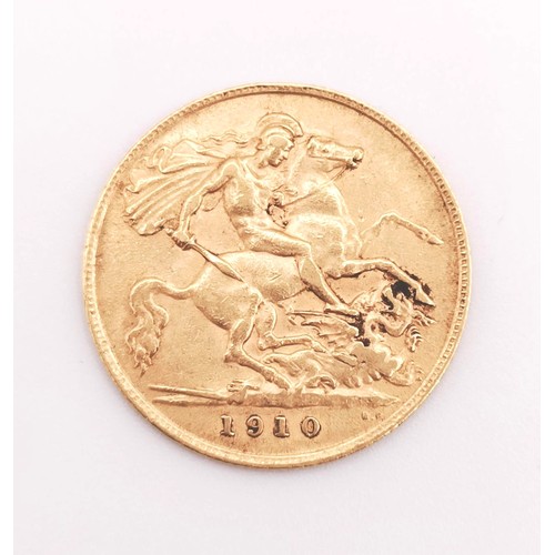 520 - An Edward VII half sovereign, 1910