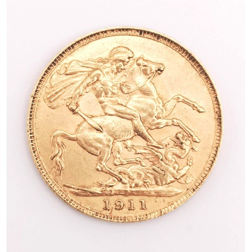 524 - A George V sovereign, 1911