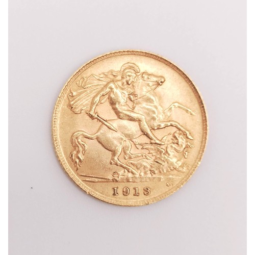 530 - A George V half sovereign, 1913