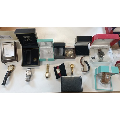 548 - Assorted dress watches, cased (box)