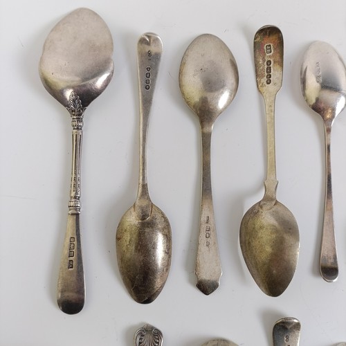 167 - Assorted silver spoons, various dates and marks, 9.6 ozt