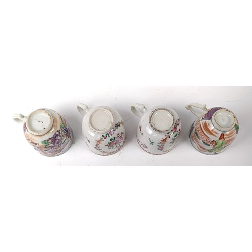 996 - A group of assorted 19th century Chinese famille rose cups, tea bowls and saucers