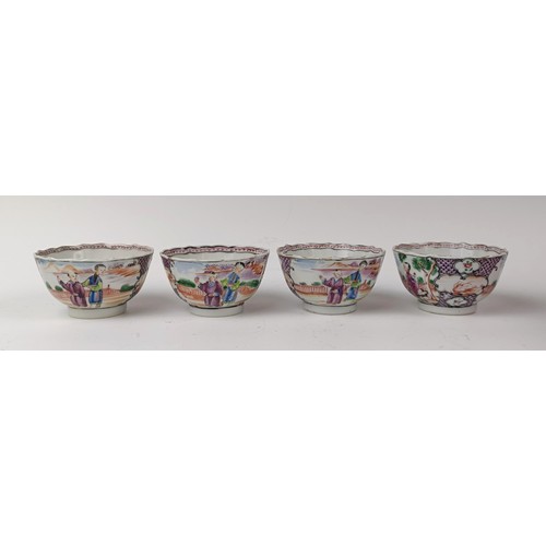 996 - A group of assorted 19th century Chinese famille rose cups, tea bowls and saucers