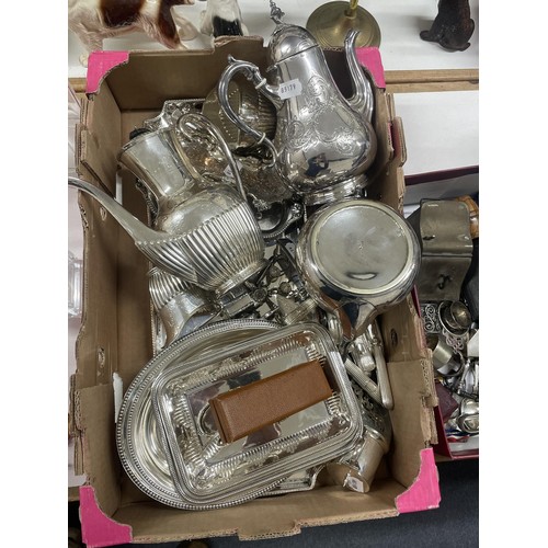 33 - Assorted silver plate (box)...