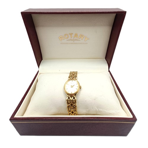 598 - A ladies 9ct gold wristwatch, 23.4 g (all in), a ladies Rotary wristwatch, cased, another watch and ... 