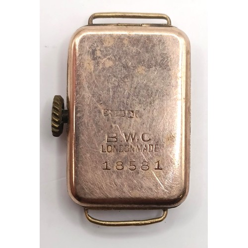 598 - A ladies 9ct gold wristwatch, 23.4 g (all in), a ladies Rotary wristwatch, cased, another watch and ... 