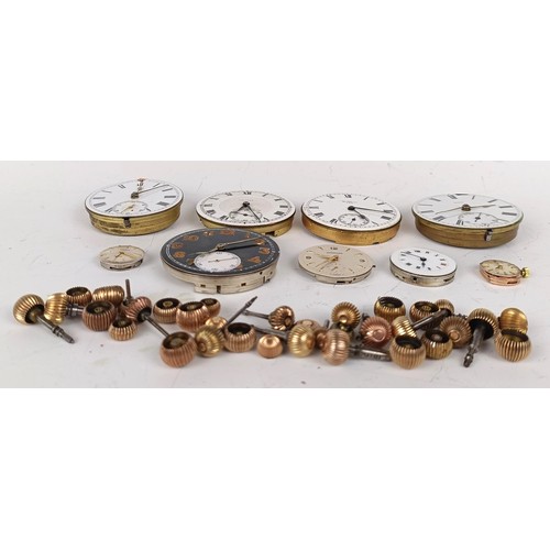 604 - Assorted watch movements and winds (qty)