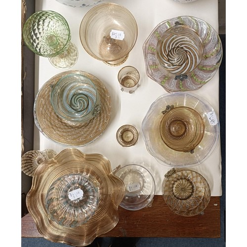 1107 - A group of assorted Venetian glass bowls and other similar items (qty)...