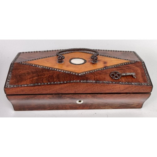 1174 - A Victorian satinwood dome top box, 19 cm wide, and two others similar (3)