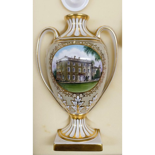 1159 - A limited edition Spode twin handle vase, Highgrove House, Gloucestershire, 176/500, 28 cm high, box...