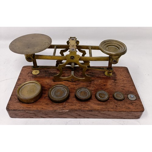 1191 - A set of postal scales, assorted boxes, two barometers and other items (2 boxes)