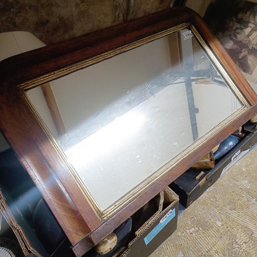 1187 - A walnut framed mirror and assorted other items (qty)