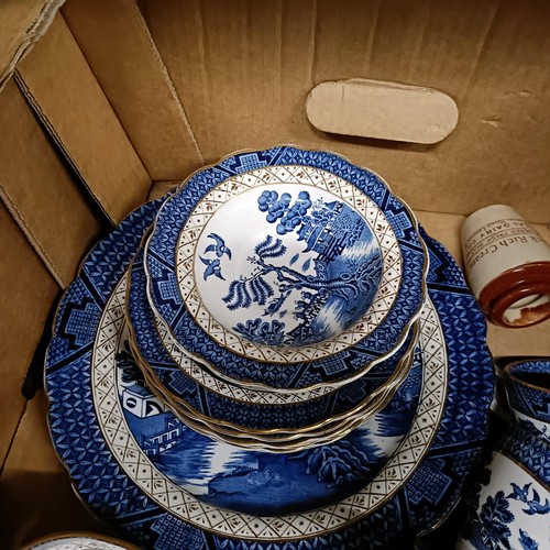 1193 - A Booths Willow pattern part tea set (box)