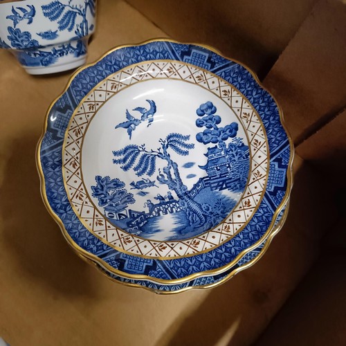 1193 - A Booths Willow pattern part tea set (box)