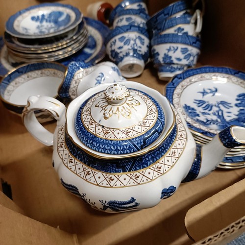 1193 - A Booths Willow pattern part tea set (box)