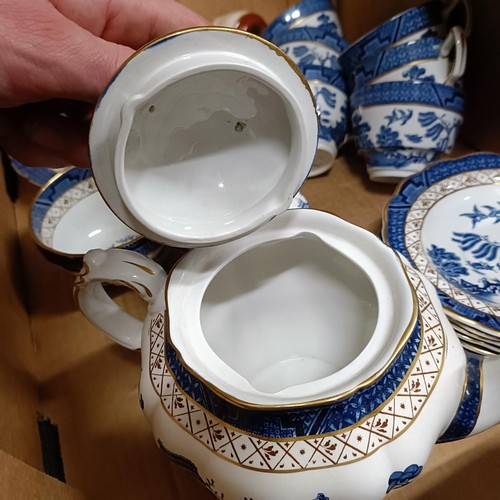 1193 - A Booths Willow pattern part tea set (box)