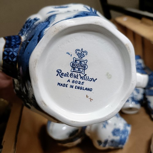 1193 - A Booths Willow pattern part tea set (box)