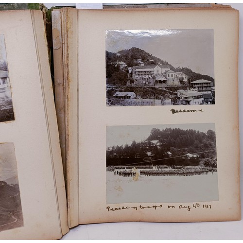 1245 - An early 20th century photograph album, to include scenes from India