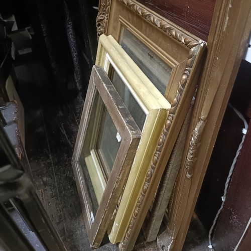 1268 - A gilt gesso frame, 96 x 82 cm, and other frames (qty)