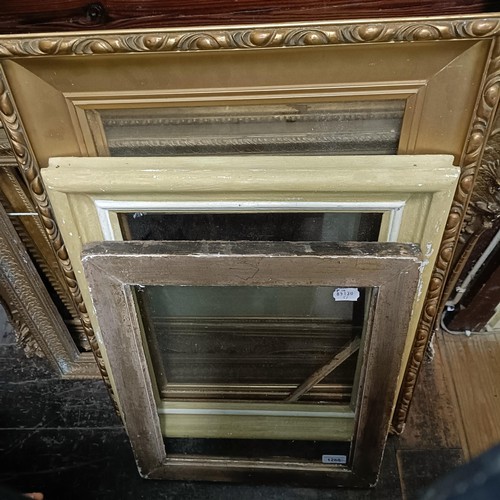 1268 - A gilt gesso frame, 96 x 82 cm, and other frames (qty)