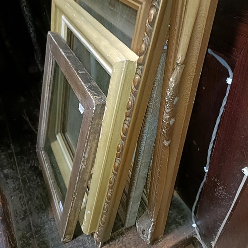 1268 - A gilt gesso frame, 96 x 82 cm, and other frames (qty)