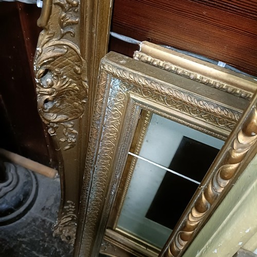 1268 - A gilt gesso frame, 96 x 82 cm, and other frames (qty)