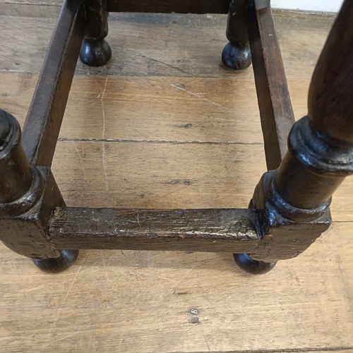 1331 - An oak joint stool, 48 cm wide