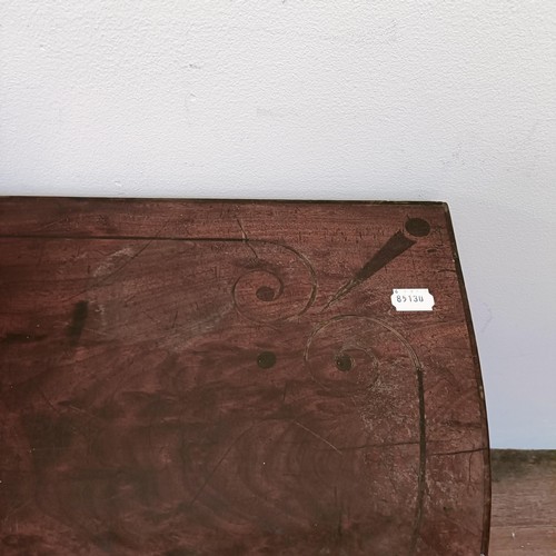 1308 - A mahogany folding card table, 95 cm wide