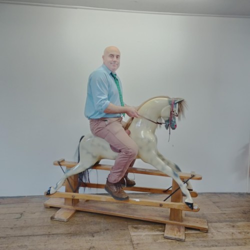 1322 - A large painted rocking horse, by Haddon Rockers, Wallingford, Oxfordshire No 36165, 185 cm wide