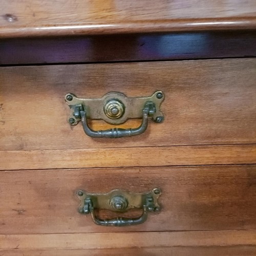 1326 - A late 19th century Wellington mahogany chest, having eleven drawers, 130 cm high x 80 cm wide