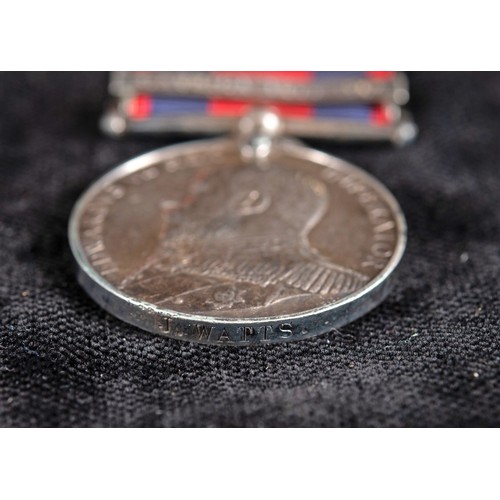 41 - A Transport medal, awarded to J Watts, with S Africa 1899-1902 clasp, with copy documentation<br />P...