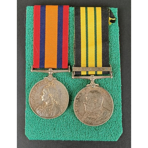 61 - A pair of medals, awarded to W C Jones AB HMAS Magicienne, comprising Queen's South Africa medal and... 