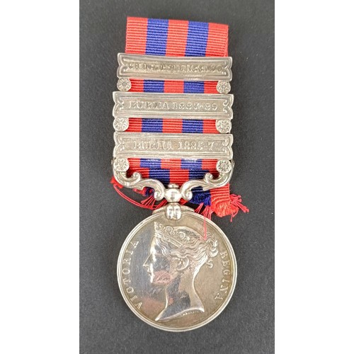 72 - An Indian General Service medal, awarded to Surgeon W H Bean Medical Star, with Burma 1885-7, Burma ... 