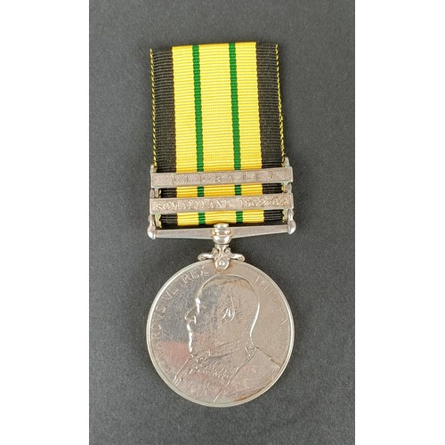 82 - An Africa General Service medal, awarded to 3153 Pte W Dyer 1st Hampshire Regiment, with Somaliland ... 