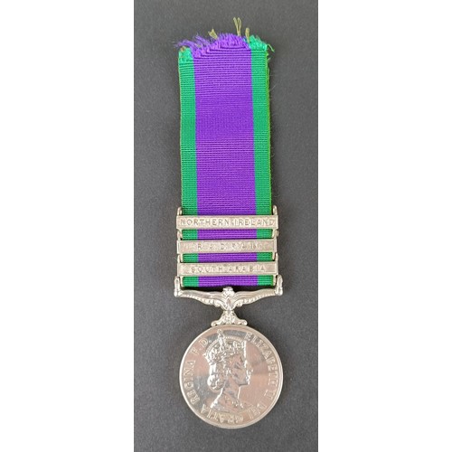 86 - A General Service medal 1962-2007, awarded to 24044189 Gnr W Polson RHA, with South Arabia, Radfan a... 