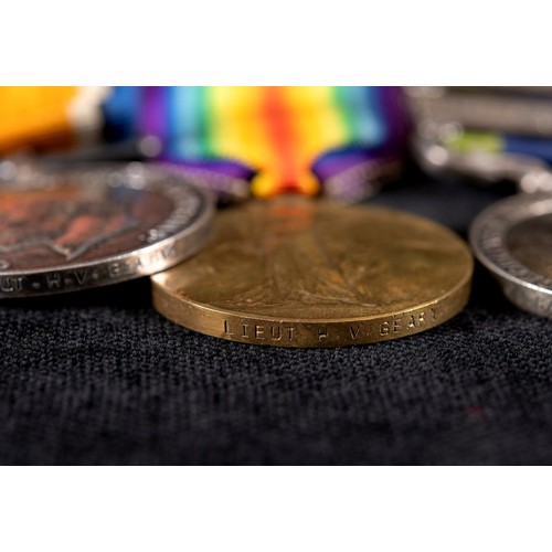 98 - A group of five medals, awarded to Captain H V Geary 2/69/Pjbs, comprising a Military Cross, 1914-15... 