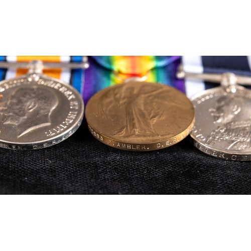 111 - A group of five medals, awarded to 270583 P Ambler CERA 2CL HMS Maenad, comprising a Distinguished S... 