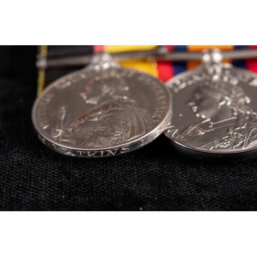 119 - A group of three medals, awarded to 5785 Pte M Watkins 1/Gren Guards, comprising a Queen's Sudan med... 