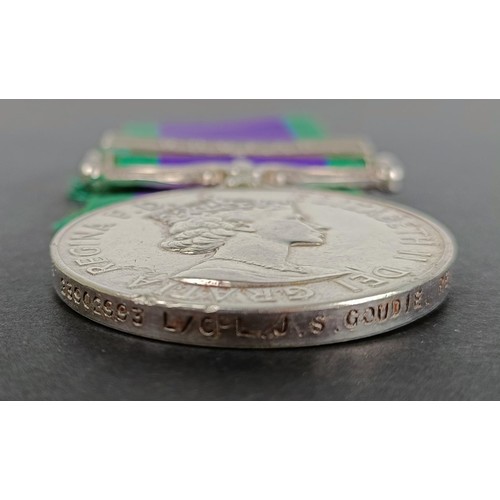 142 - A General Service medal 1962-2007, awarded to 23902993 L/Cpl J S Goudie RE, with Dhofar claspProvena... 