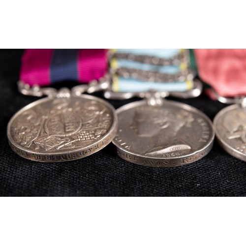 155 - A group of three medals, awarded to Gunner & Driver Robert Avis Royal Artillery, comprising a Di... 