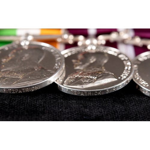 180 - A group of four medals, awarded to 5021 S Mjr P Fitzpatrick Royal Irish Fusiliers, comprising a Quee... 