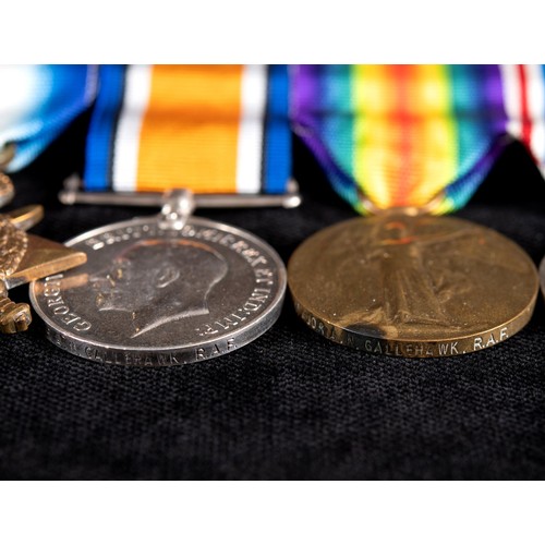 189 - A group of five medals, awarded to Flt S Lt A N Gallehawk RNAS, comprising an Air Force Cross, a 191... 