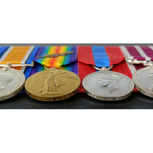 223 - A group of six medals, awarded to S-21708 A W O CL 2 A L Evans ASC, comprising a 1914 Star trio (MID... 