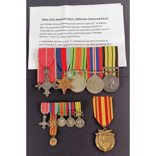 246 - A group of five medals, awarded to Major J W R Woodcock, RAEC and Coldstream Guards, comprising an M... 