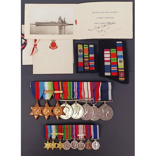 259 - A group of eight medals, awarded to MX 54312 E Pettiford CEA RN, comprising a 1939-1945 Star, Atlant... 