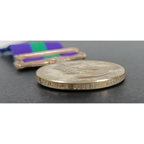 265 - A General Service medal 1918-62, awarded to SAC G R Dubbins (3504201) RAF, with Canal Zone clasp, in... 