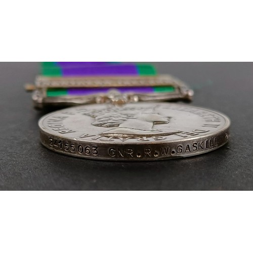 267 - A General Service medal 1962-2007, awarded to 24155063 Gnr R W Gaskill RA, with Northern Ireland and... 