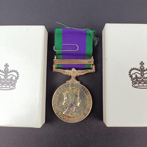 273 - A pair of medals, awarded to MA1 B J Tierney D247065 P RN, comprising a General Service medal 1962-2... 