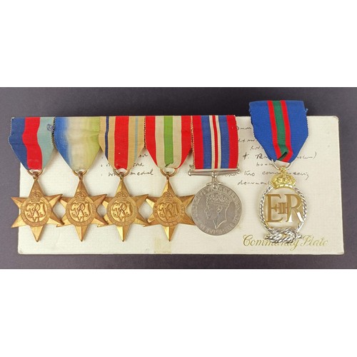 287 - A group of six medals, awarded to Lt Commander Alexander MacKay, comprising a 1939-1945 Star, Atlant... 