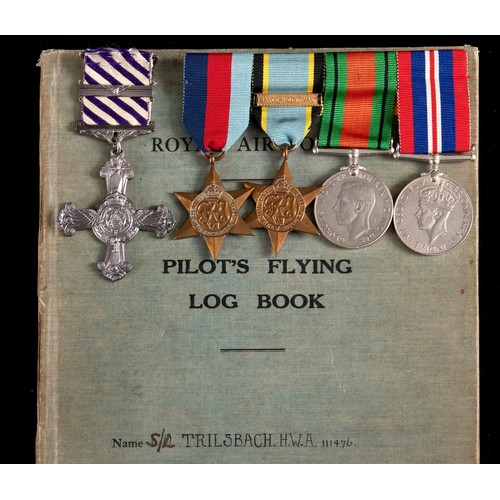 289 - The group of five medals, awarded to S/L H Trilsbach RCAF, comprising a Distinguished Flying Cross 1... 